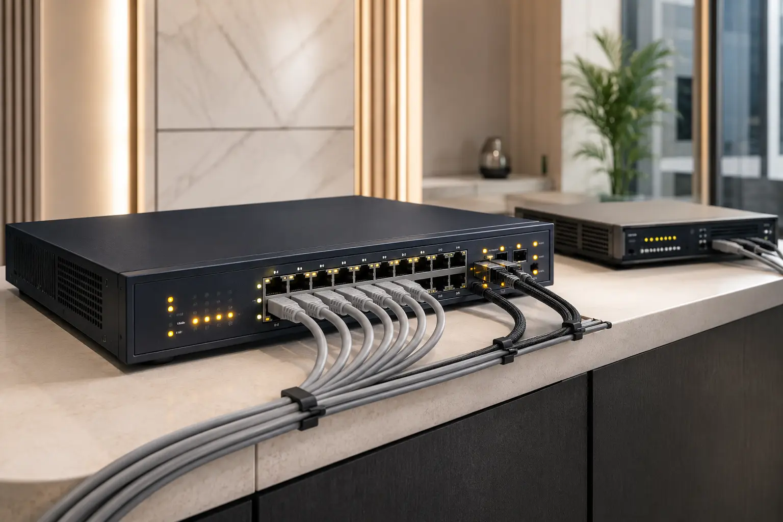Office networking equipment and structured business connectivity